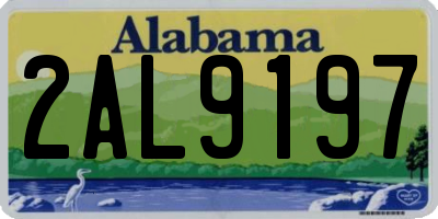AL license plate 2AL9197
