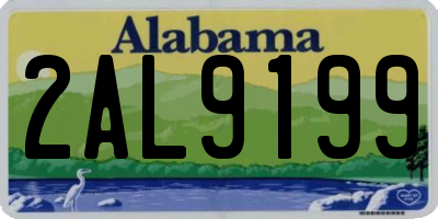 AL license plate 2AL9199