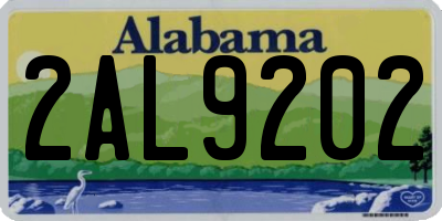AL license plate 2AL9202