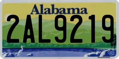 AL license plate 2AL9219