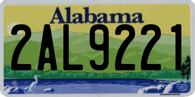 AL license plate 2AL9221