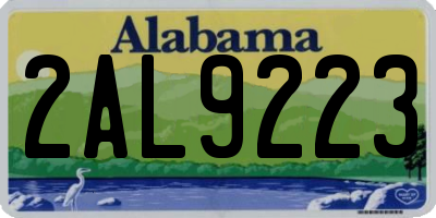 AL license plate 2AL9223