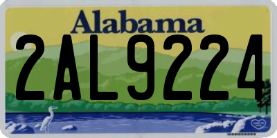 AL license plate 2AL9224