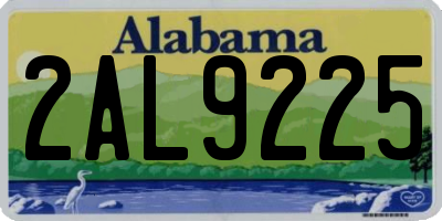 AL license plate 2AL9225