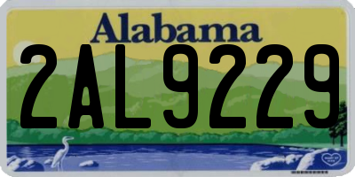 AL license plate 2AL9229