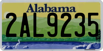 AL license plate 2AL9235