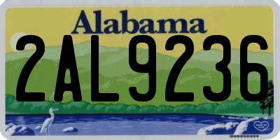 AL license plate 2AL9236