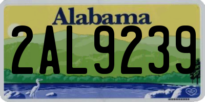 AL license plate 2AL9239