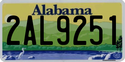 AL license plate 2AL9251