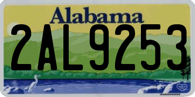 AL license plate 2AL9253