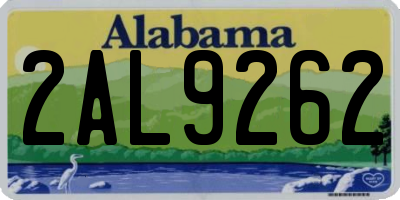 AL license plate 2AL9262
