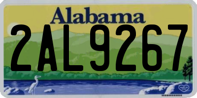 AL license plate 2AL9267