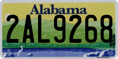 AL license plate 2AL9268