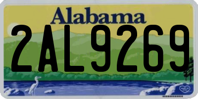 AL license plate 2AL9269