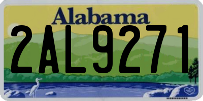 AL license plate 2AL9271