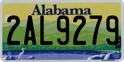 AL license plate 2AL9279