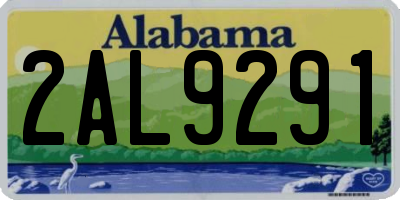 AL license plate 2AL9291