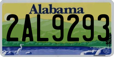 AL license plate 2AL9293