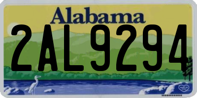 AL license plate 2AL9294