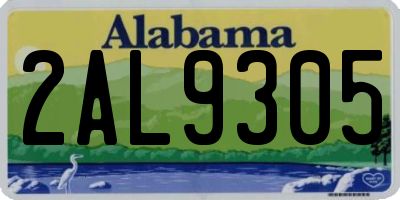 AL license plate 2AL9305