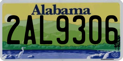 AL license plate 2AL9306