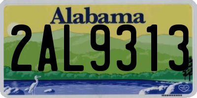 AL license plate 2AL9313