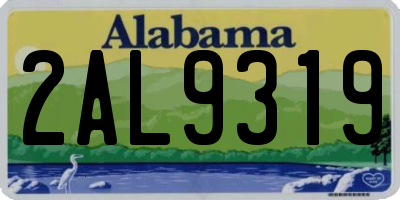 AL license plate 2AL9319