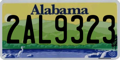 AL license plate 2AL9323