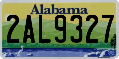 AL license plate 2AL9327