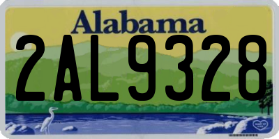 AL license plate 2AL9328