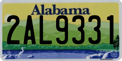 AL license plate 2AL9331