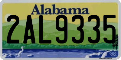 AL license plate 2AL9335