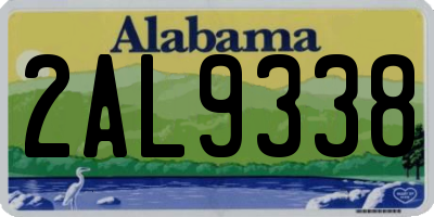 AL license plate 2AL9338