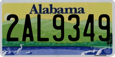 AL license plate 2AL9349