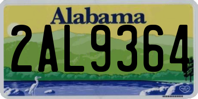 AL license plate 2AL9364