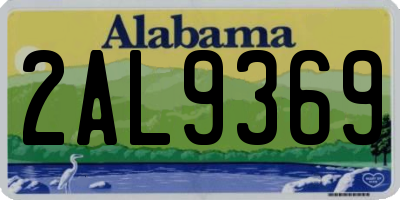 AL license plate 2AL9369
