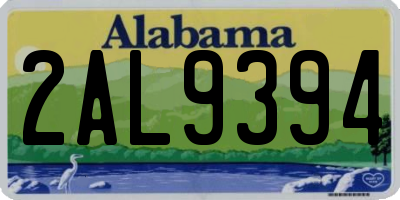 AL license plate 2AL9394
