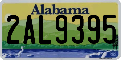 AL license plate 2AL9395