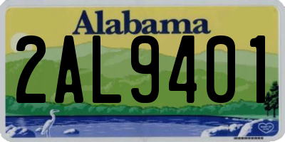 AL license plate 2AL9401