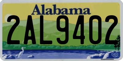 AL license plate 2AL9402