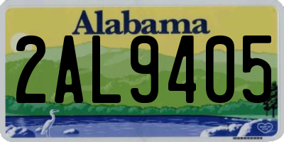 AL license plate 2AL9405