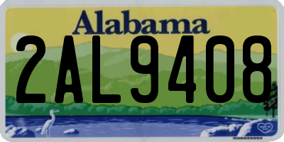 AL license plate 2AL9408