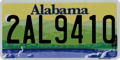 AL license plate 2AL9410