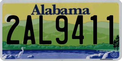 AL license plate 2AL9411
