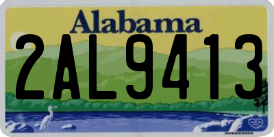 AL license plate 2AL9413