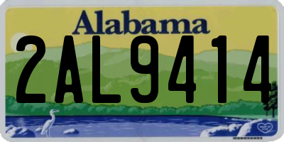 AL license plate 2AL9414
