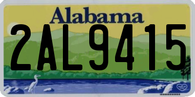 AL license plate 2AL9415