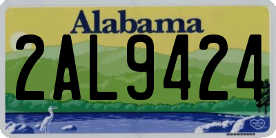 AL license plate 2AL9424
