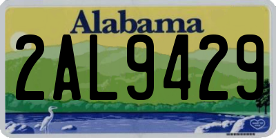 AL license plate 2AL9429