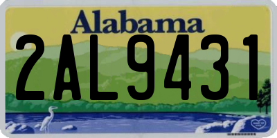 AL license plate 2AL9431